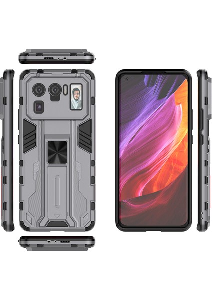 Xiaomi Mi 11 Ultra İçin Çift Katmanlı Pc Tpu Bumper Kaymaz ShockProof Korumalı Kılıf (Yurt Dışından)