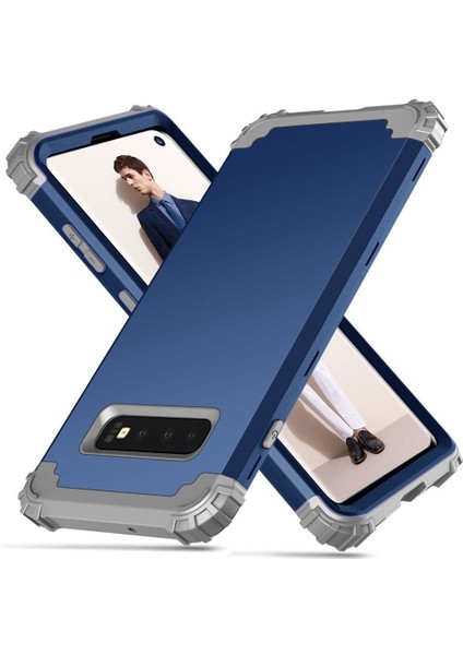 Samsung Galaxy S10 İçin Pc Yumuşak Tpu Bumper 3'ü 1 Arada Koruma ShockProof Kılıf (Yurt Dışından)