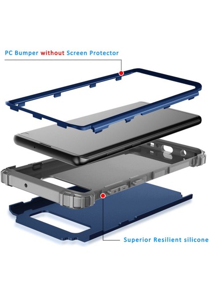 Samsung Galaxy S10 İçin Pc Yumuşak Tpu Bumper 3'ü 1 Arada Koruma ShockProof Kılıf (Yurt Dışından)