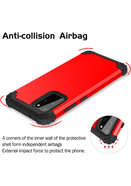 Samsung Galaxy S20 Plus İçin Yumuşak Silikon Pc Bumper 3'ü 1 Arada ShockProof Korumalı Kılıf (Yurt Dışından)