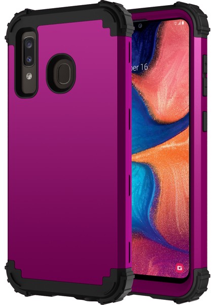 Samsung Galaxy A20 / A30 / A50 / A50S İçin Yumuşak Silikon Pc Bumper 3'ü 1 Arada ShockProof Korumalı Kılıf (Yurt Dışından)