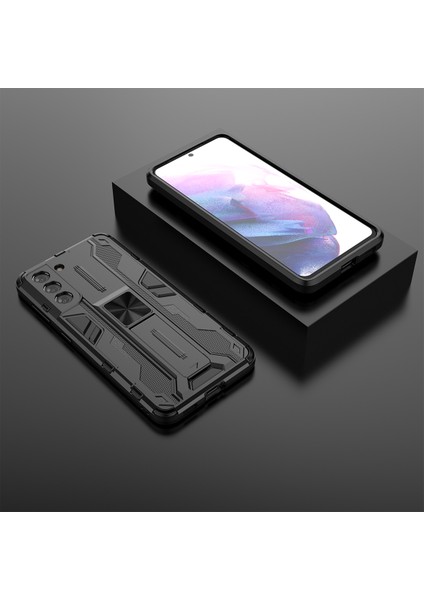 Samsung Galaxy S21 5G İçin Çift Katmanlı Pc Tpu Bumper Kaymaz ShockProof Korumalı Kılıf (Yurt Dışından)