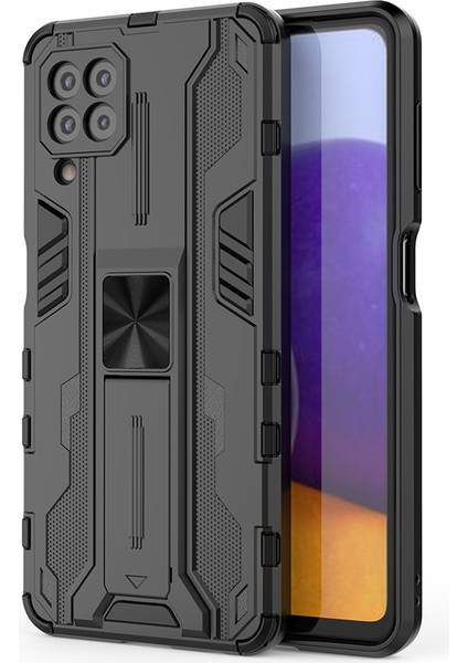 Samsung Galaxy A22 4G İçin Çift Katmanlı Pc Tpu Bumper Kaymaz ShockProof Korumalı Kılıf (Yurt Dışından)