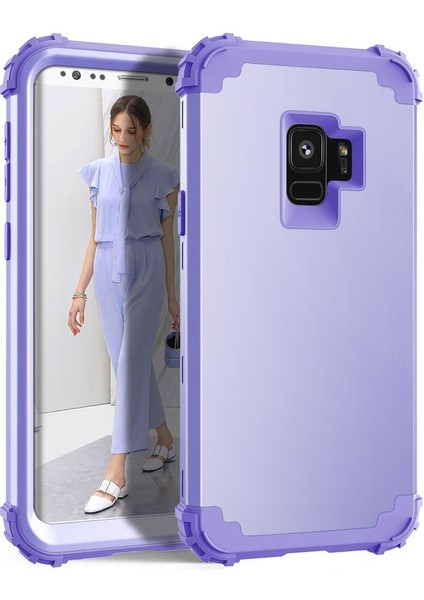 Samsung Galaxy S9 İçin Pc Yumuşak Tpu Bumper 3'ü 1 Arada Koruma ShockProof Kılıf (Yurt Dışından)