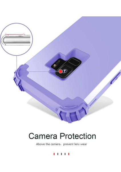 Samsung Galaxy S9 İçin Pc Yumuşak Tpu Bumper 3'ü 1 Arada Koruma ShockProof Kılıf (Yurt Dışından)