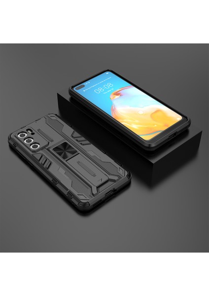 Huawei P40 İçin Çift Katmanlı Pc Tpu Bumper Kaymaz ShockProof Korumalı Kılıf (Yurt Dışından)