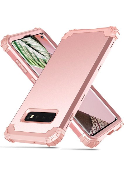 Samsung Galaxy S10 İçin Pc Yumuşak Tpu Bumper 3'ü 1 Arada Koruma ShockProof Kılıf (Yurt Dışından)