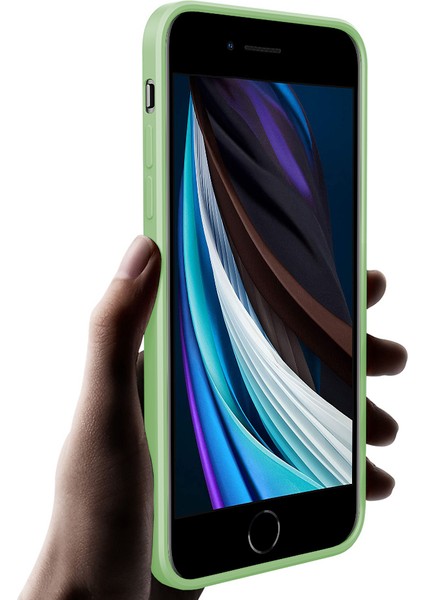 iPhone Se 2020 İçin İnce Likit Silikon ShockProof Korumalı Kılıf (Yurt Dışından)