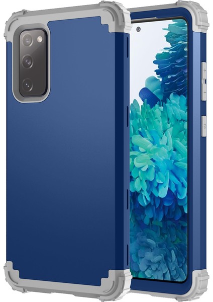 Samsung Galaxy S20 Fe 5G İçin Yumuşak Silikon Pc Bumper 3'ü 1 Arada ShockProof Korumalı Kılıf (Yurt Dışından)