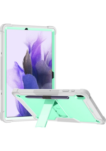 Samsung Galaxy Tab S7 Fe 2021 SM-T730/T735 / Tab S7+/ S7 Plus 12.4 inç 2020 SM-T970/T975 İçin 3 Katmanlı Standlı Shockproof Tam Koruma Kılıf (Yurt Dışından)