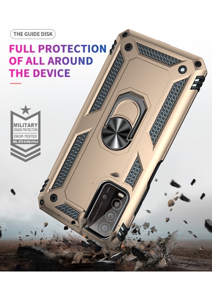Xiaomi Poco M3 / Redmi 9t / Redmi 9 Power İçin Çift Katmanlı Halkalı Standlı Kılıf (Yurt Dışından) indirimleri