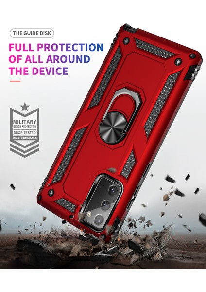 Samsung Galaxy Note 20 İçin Çift Katmanlı Halkalı Standlı Kılıf (Yurt Dışından) indirimleri