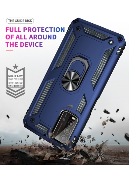 Xiaomi Poco M3 / Redmi 9t / Redmi 9 Power İçin Çift Katmanlı Halkalı Standlı Kılıf (Yurt Dışından) indirimleri