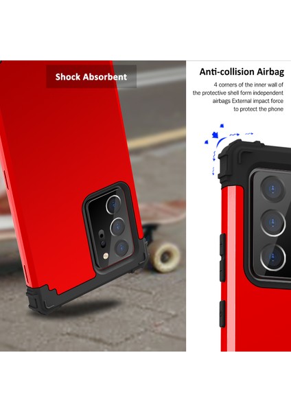 Samsung Galaxy Note 20 Ultra İçin Yumuşak Silikon Pc Bumper 3'ü 1 Arada ShockProof Korumalı Kılıf (Yurt Dışından)