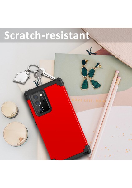Samsung Galaxy Note 20 Ultra İçin Yumuşak Silikon Pc Bumper 3'ü 1 Arada ShockProof Korumalı Kılıf (Yurt Dışından)