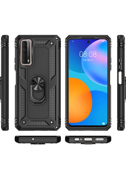 Huawei P 2021 İçin Çift Katmanlı Halkalı Standlı Kılıf (Yurt Dışından) fiyatları