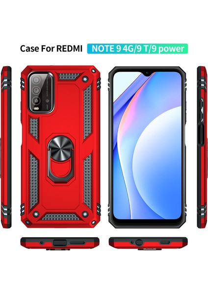 Xiaomi Poco M3 / Redmi 9t / Redmi 9 Power İçin Çift Katmanlı Halkalı Standlı Kılıf (Yurt Dışından) fiyatları