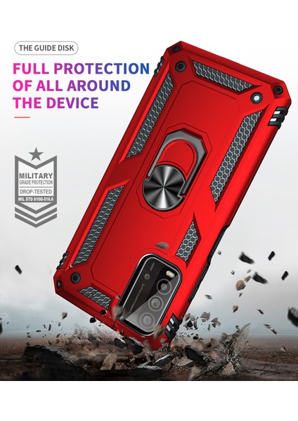Xiaomi Poco M3 / Redmi 9t / Redmi 9 Power İçin Çift Katmanlı Halkalı Standlı Kılıf (Yurt Dışından) indirimleri