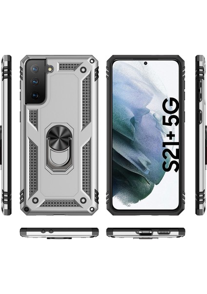 Samsung Galaxy S21 Plus 5G İçin Çift Katmanlı Halkalı Standlı Kılıf (Yurt Dışından) fiyatları
