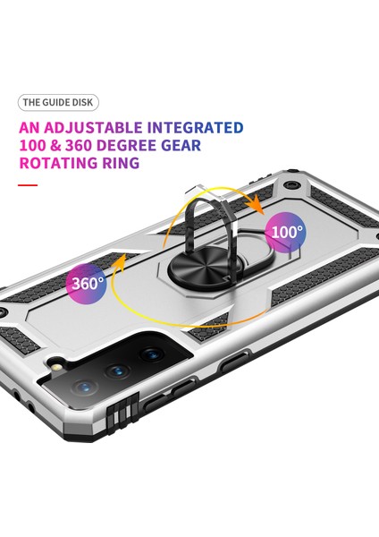 Samsung Galaxy S21 Plus 5G İçin Çift Katmanlı Halkalı Standlı Kılıf (Yurt Dışından) fırsatları