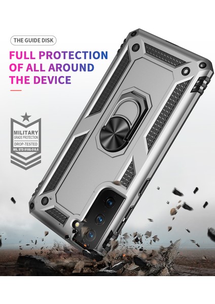 Samsung Galaxy S21 Plus 5G İçin Çift Katmanlı Halkalı Standlı Kılıf (Yurt Dışından) indirimleri