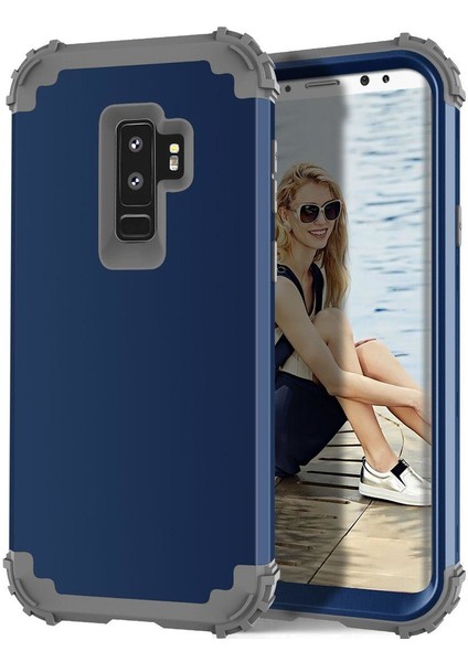 Samsung Galaxy S9 Plus İçin Pc Yumuşak Tpu Bumper 3'ü 1 Arada Koruma ShockProof Kılıf (Yurt Dışından)