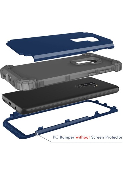 Samsung Galaxy S9 Plus İçin Pc Yumuşak Tpu Bumper 3'ü 1 Arada Koruma ShockProof Kılıf (Yurt Dışından)