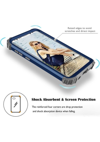 Samsung Galaxy S9 Plus İçin Pc Yumuşak Tpu Bumper 3'ü 1 Arada Koruma ShockProof Kılıf (Yurt Dışından)
