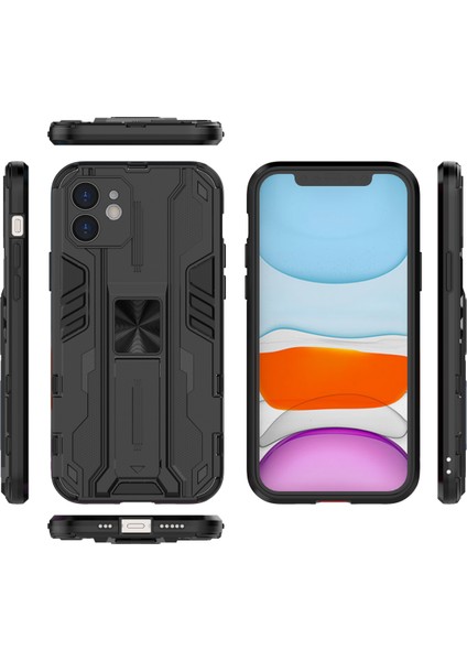 iPhone 12 Mini İçin Çift Katmanlı Pc Tpu Bumper Kaymaz ShockProof Korumalı Kılıf (Yurt Dışından)