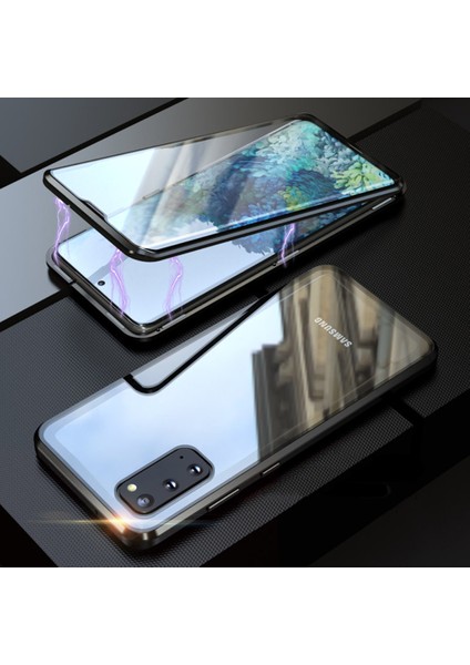 Samsung Galaxy S20 Fe İçin 360 Derece Tam Koruma Şeffaf Manyetik Metal Bumper Kılıf (Yurt Dışından) modelleri