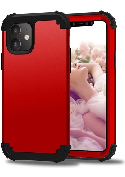 iPhone 11 İçin Pc Yumuşak Tpu Bumper 3'ü 1 Arada Koruma ShockProof Kılıf (Yurt Dışından)