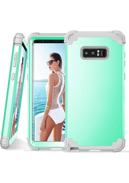 Samsung Galaxy Note 8 İçin Pc Yumuşak Tpu Bumper 3'ü 1 Arada Koruma ShockProof Kılıf (Yurt Dışından)