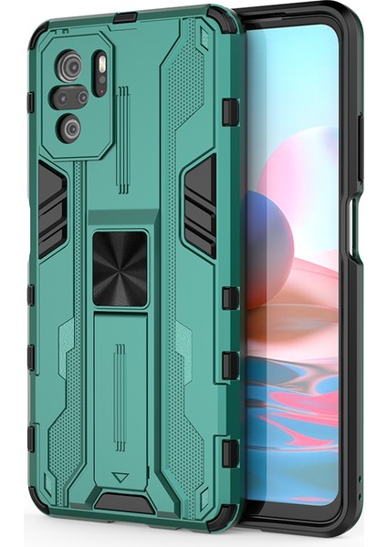 Xiaomi Redmi Note 10 4G / Note 10S İçin Çift Katmanlı Pc Tpu Bumper Kaymaz ShockProof Korumalı Kılıf (Yurt Dışından)