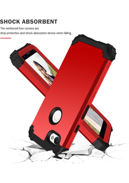 Google Pixel 3A Xl İçin Yumuşak Silikon Pc Bumper 3'ü 1 Arada ShockProof Korumalı Kılıf (Yurt Dışından)
