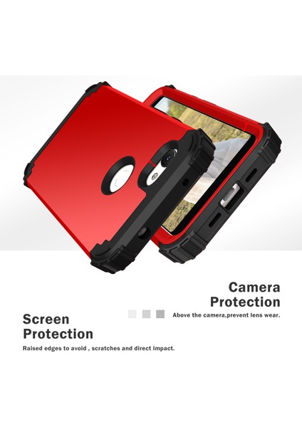 Google Pixel 3A Xl İçin Yumuşak Silikon Pc Bumper 3'ü 1 Arada ShockProof Korumalı Kılıf (Yurt Dışından)