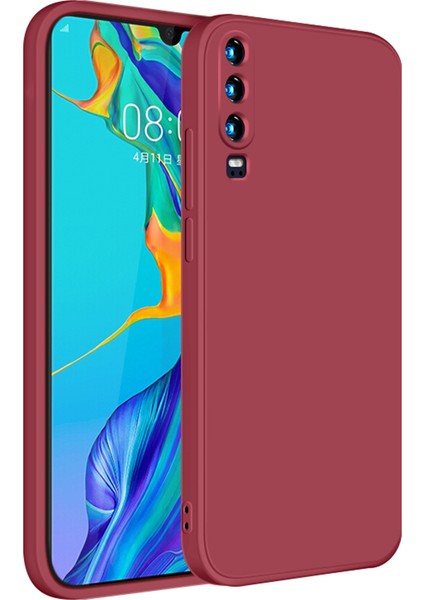 Huawei P30 İçin İnce Likit Silikon ShockProof Korumalı Kılıf (Yurt Dışından)