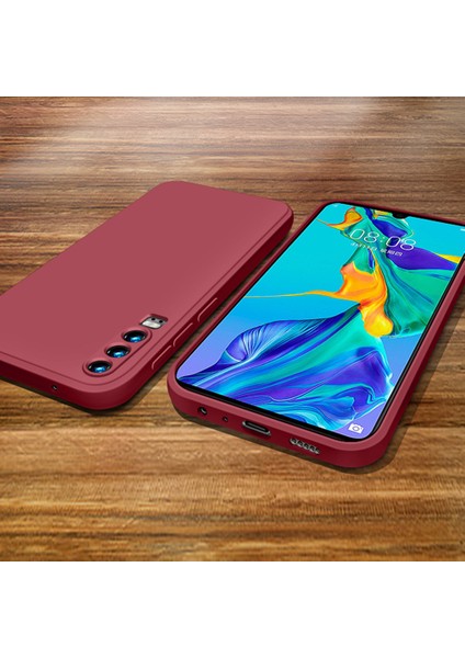 Huawei P30 İçin İnce Likit Silikon ShockProof Korumalı Kılıf (Yurt Dışından)