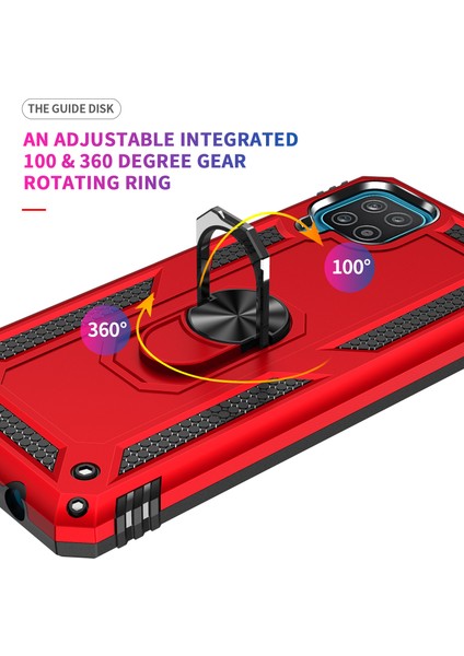 Samsung Galaxy A12 5G İçin Çift Katmanlı Halkalı Standlı Kılıf (Yurt Dışından) fırsatları