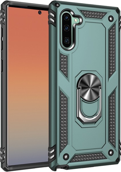 Samsung Galaxy Note 10 İçin Çift Katmanlı Halkalı Standlı ShockProof Kılıf (Yurt Dışından)