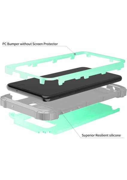 Samsung Galaxy S10E İçin Pc Yumuşak Tpu Bumper 3'ü 1 Arada Koruma ShockProof Kılıf (Yurt Dışından)