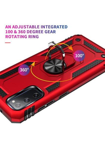 Samsung Galaxy S20 Fan Edition İçin Çift Katmanlı Halkalı Standlı Kılıf (Yurt Dışından) fırsatları