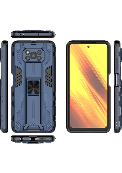 Xiaomi Poco X3 / X3 Nfc / X3 Pro İçin Çift Katmanlı Pc Tpu Bumper Kaymaz ShockProof Korumalı Kılıf (Yurt Dışından)