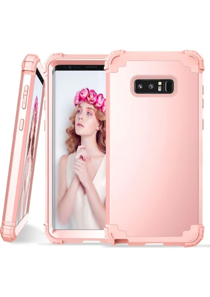 Samsung Galaxy Note 8 İçin Pc Yumuşak Tpu Bumper 3'ü 1 Arada Koruma ShockProof Kılıf (Yurt Dışından)