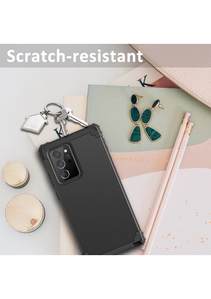 Samsung Galaxy Note 20 Ultra İçin Yumuşak Silikon Pc Bumper 3'ü 1 Arada ShockProof Korumalı Kılıf (Yurt Dışından)