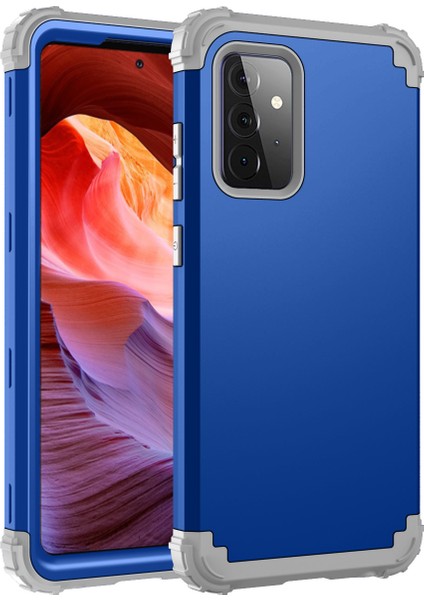 Samsung Galaxy A72 4G/5G İçin Yumuşak Silikon Pc Bumper 3'ü 1 Arada ShockProof Korumalı Kılıf (Yurt Dışından)