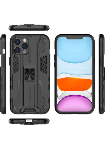 iPhone 12 Pro İçin Çift Katmanlı Pc Tpu Bumper Kaymaz ShockProof Korumalı Kılıf (Yurt Dışından)
