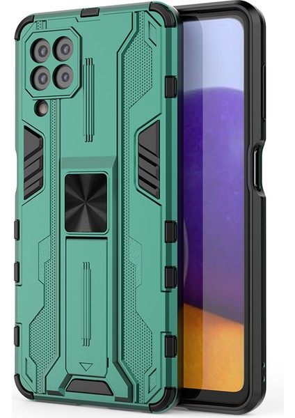 Samsung Galaxy A22 4G İçin Çift Katmanlı Pc Tpu Bumper Kaymaz ShockProof Korumalı Kılıf (Yurt Dışından)