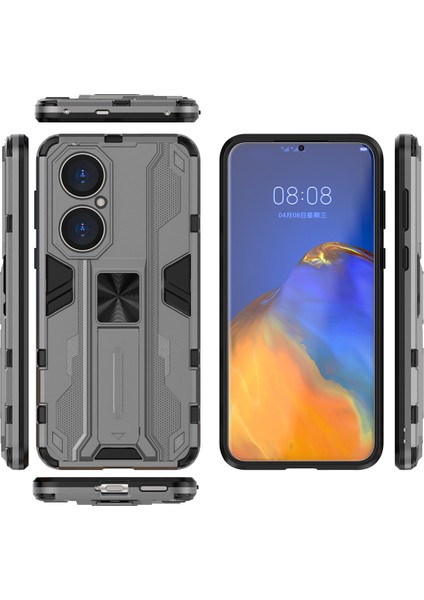 Huawei P50 İçin Çift Katmanlı Pc Tpu Bumper Kaymaz ShockProof Korumalı Kılıf (Yurt Dışından)