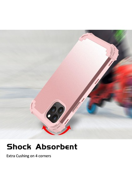 iPhone 11 Pro Max İçin Pc Yumuşak Tpu Bumper 3'ü 1 Arada Koruma ShockProof Kılıf (Yurt Dışından)