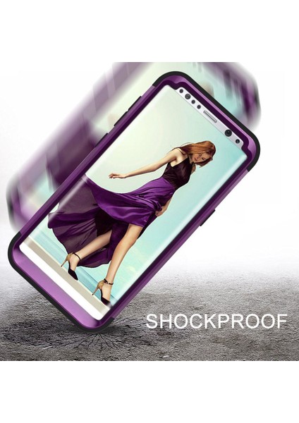 Samsung Galaxy S8 İçin Pc Yumuşak Tpu Bumper 3'ü 1 Arada Koruma ShockProof Kılıf (Yurt Dışından)